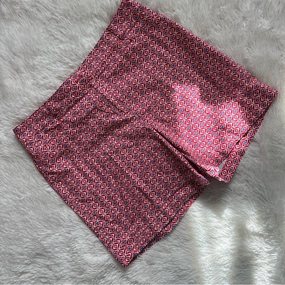 Talbots Stylish Pink Geometric Women's Shorts Size 14